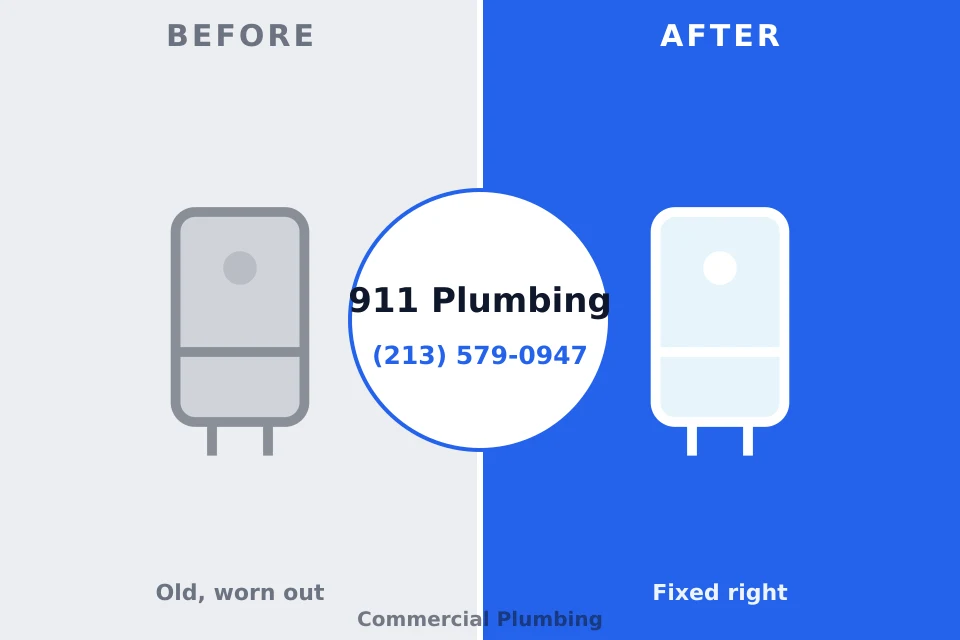 Before and after: plumbing repair Myersville, MD